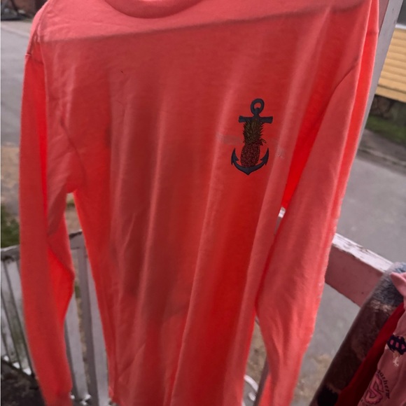 Simply Southern Coral Long Sleeve Tee - Picture 1 of 2